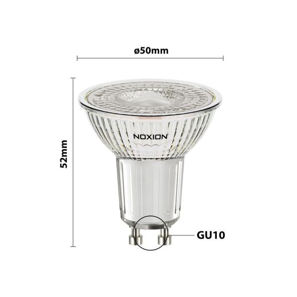 Noxion LED spot GU10 PAR16 4W 345lm 36D - 830 varm hvit | dimbar - erstatter 50W 