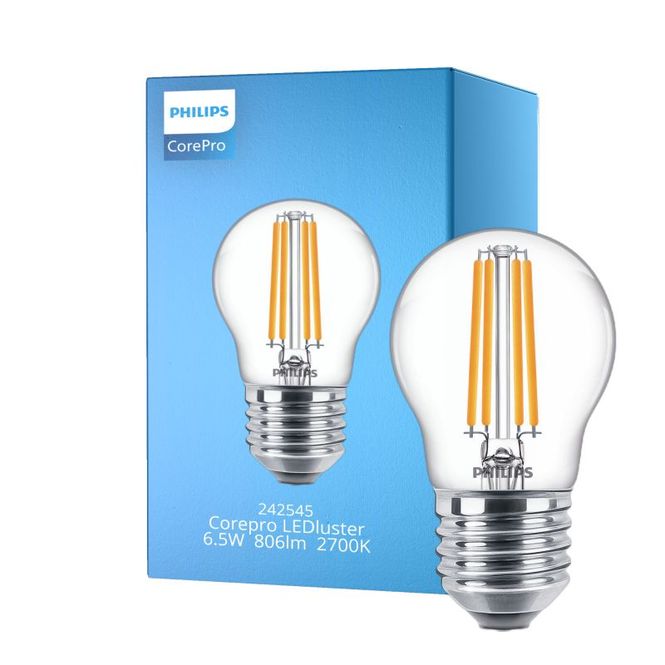 Hovedbilde Philips Corepro LED Lustre E27 Ball filament klar ...