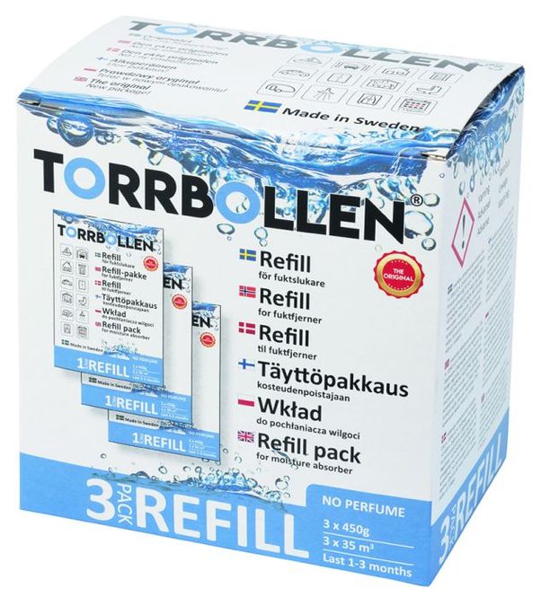 Hovedbilde TORRBOLLEN FUKTSLUKER-REFILL 3-PK