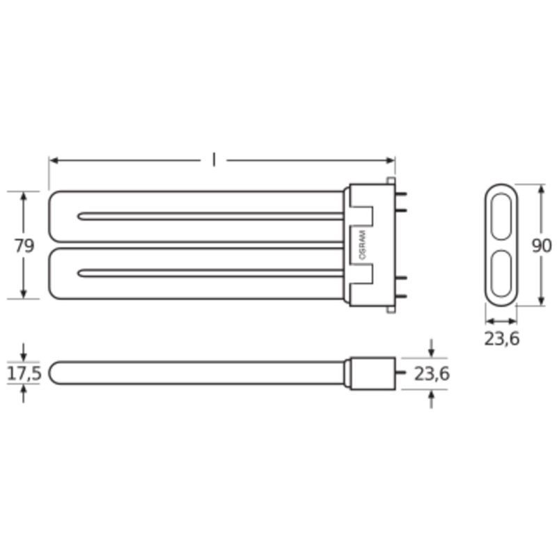 Osram Dulux F 24W 830 | varm hvit - 4-stift 