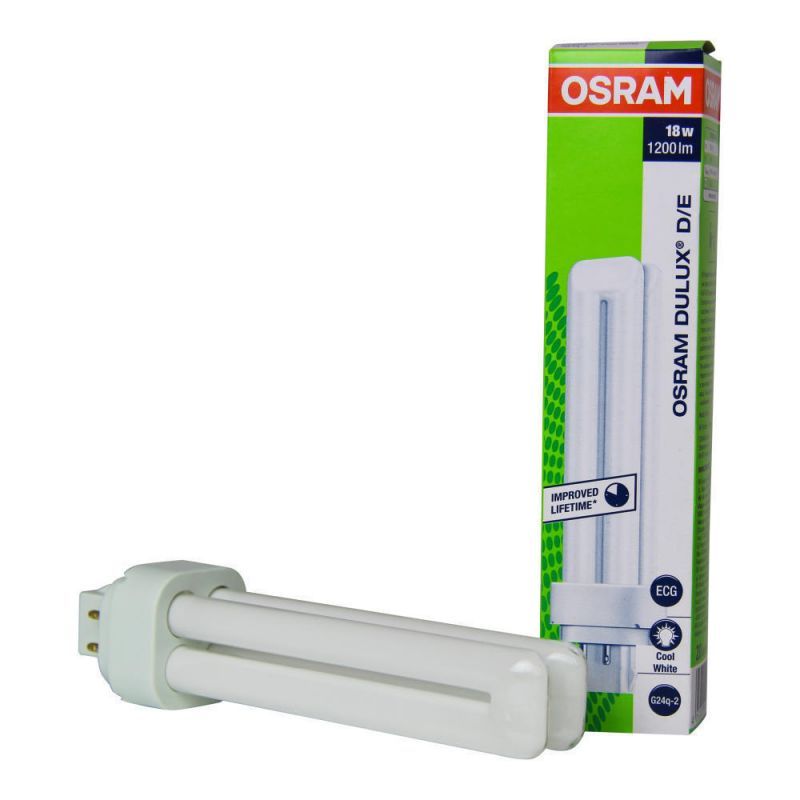 Osram Dulux D/E 18W 840 | kald hvit - 4-stift 