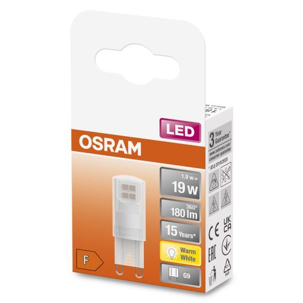 Osram LED Pin G9 klar 1.9W 180lm - 827 ekstra varm hvit 